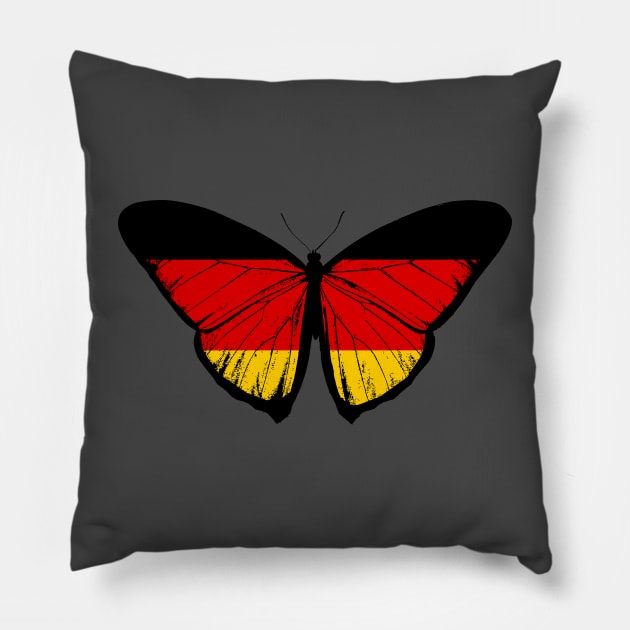 Vintage Germany Butterfly Moth | Pray For Germany and Stand with Germany Pillow by Mochabonk