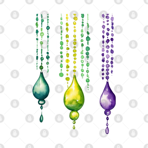 Mardi Gras String of Beads by mw1designsart