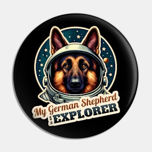 German Shepherd Astronaut Pin