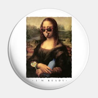 Modern Mona Lisa party Pin