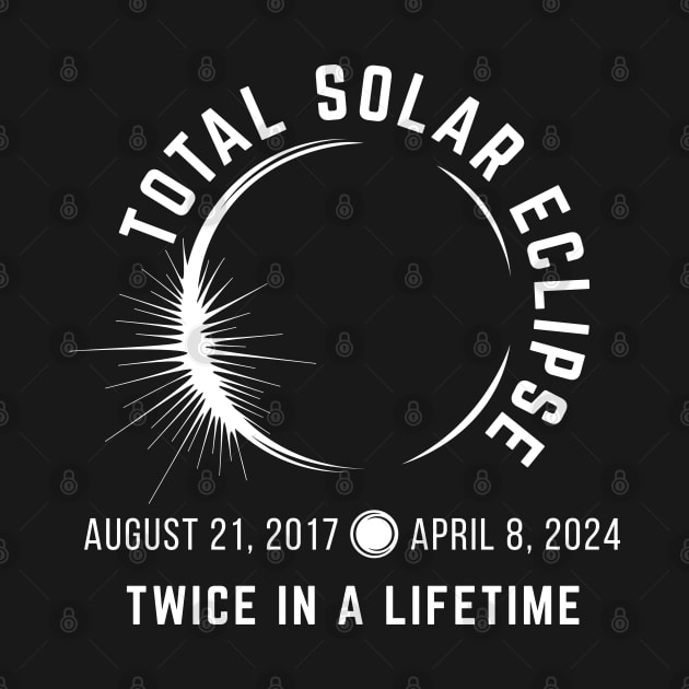 Total Solar Eclipse | Twice In A Lifetime | White Print On Darks by ErosVixens