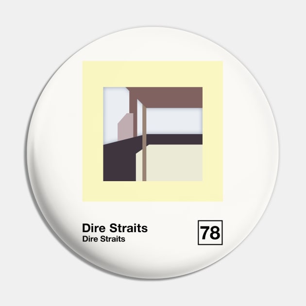 Dire Straits / Minimalist Style Graphic Poster Design Pin by saudade