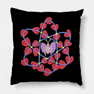 butterfly with atom Pillow