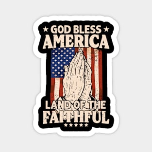 God Bless America Jesus American Flag Patriot Christian Magnet