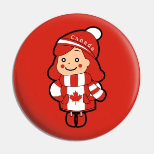 Canadian Girl Pin