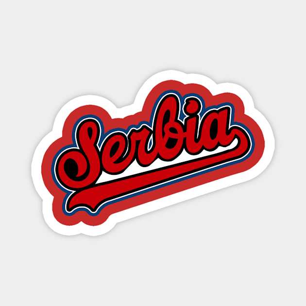 Serbia Magnet by lounesartdessin