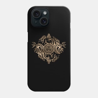 Triple Moon Ornament with Triskelion Phone Case