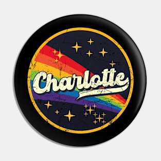 Charlotte // Rainbow In Space Vintage Grunge-Style Pin