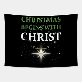 Christmas Begins With Christ Tapestry