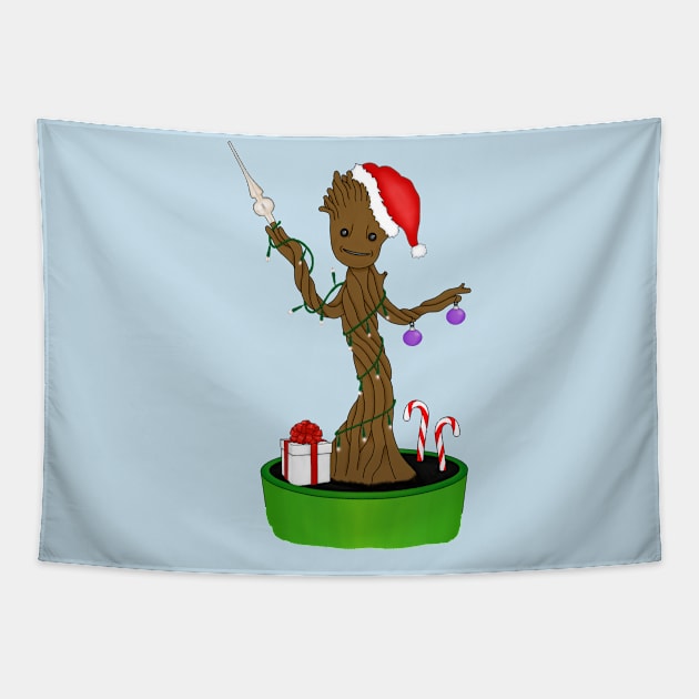 Groot X-Mass Tapestry by WkDesign