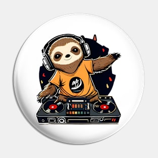 Sloth Dj Pin