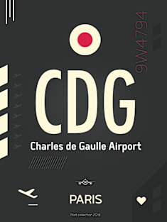 CDG Charles de Gaulle Airport Magnet