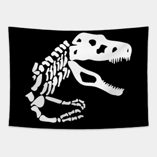 Terra Fossil Tyrannosaurus Dinosaur White Tapestry