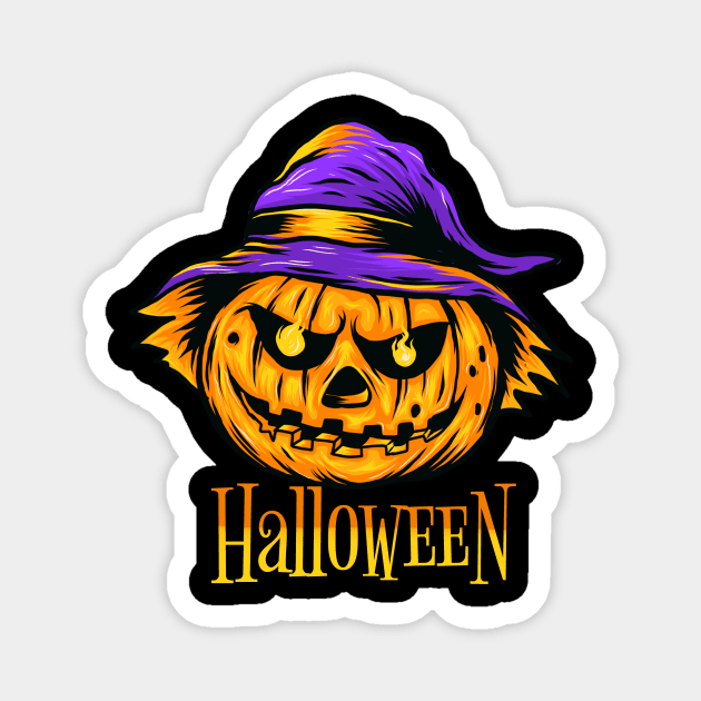 Halloween pumkin Magnet by Blunts