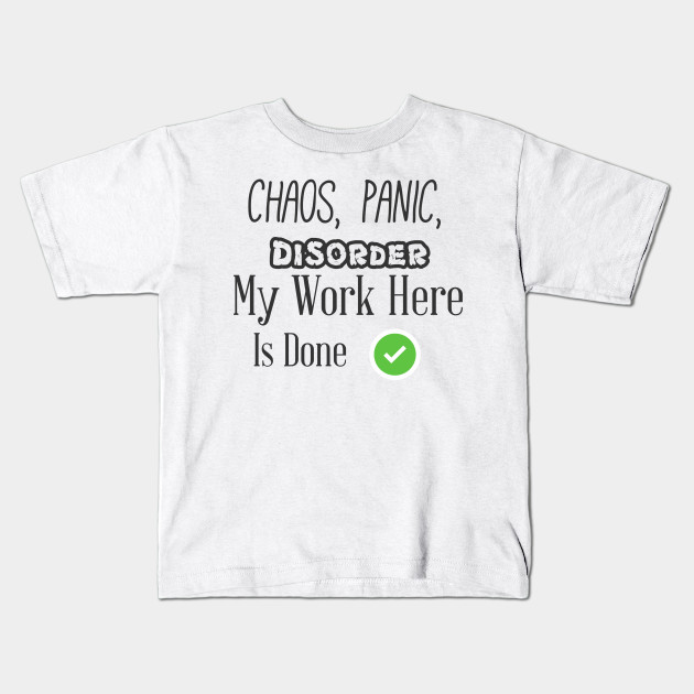 Panic Chaos Disorder Pink Kids T-Shirt
