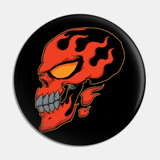 flame face Pin