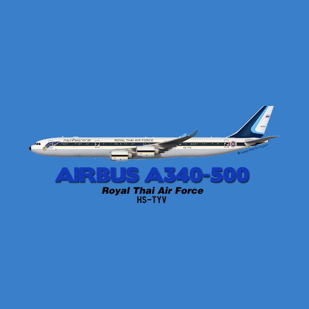 Airbus A340-500 - Royal Thai Air Force by TheArtofFlying