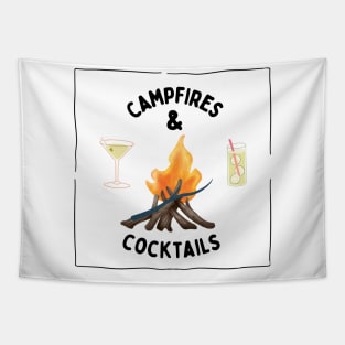 Glamping Lifestyle: Camping and Cocktails Tapestry