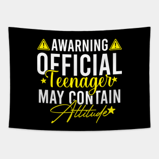 Awarning Official Teenager May Contain Attitude Tapestry