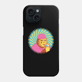 Gorilla with triple flavors ice cream Phone Case