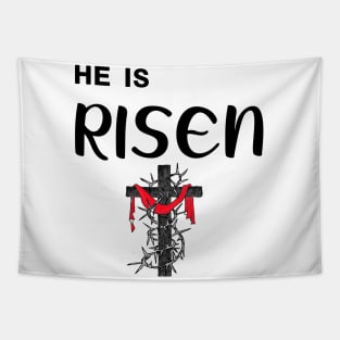 He Is Risen Cool Motivational Easter Christian Tapestry