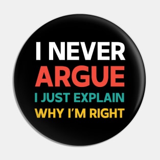 I Just Explain Funny Sarcastic Saying Vintage Retro Pin