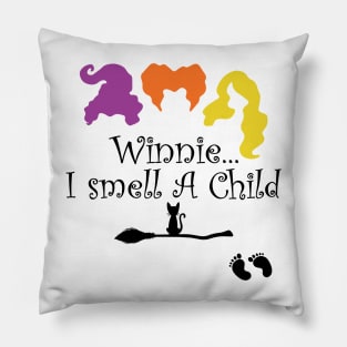 Winnie I smell A Child, halloween pregnancy announcement ideas Pillow