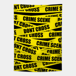 Dont Cross Crime Scene Tape Tapestry