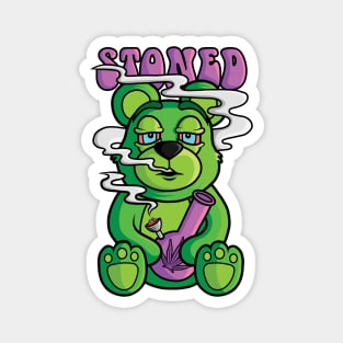 Stoned Weed Bear Magnet