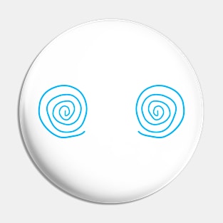 Blue Spiral Eyes. A funny, pretty, cute, beautiful blue hypnotic spiral eyes design. Pin