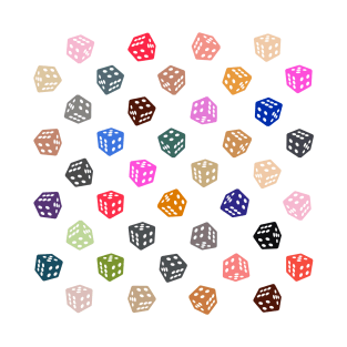 Abstract Multicolour Dice T-Shirt