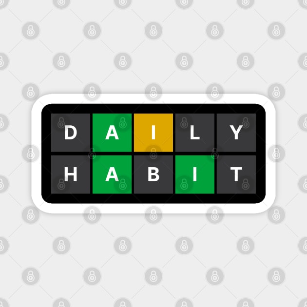 Daily Habit Word Game Magnet by Markaneu