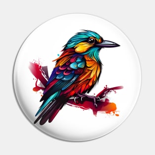 bird with pop art style Pin