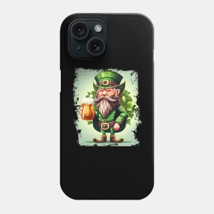 Leprechaun with Beer St Patricks- Irish St Patrick's Day T-Shirt Phone Case