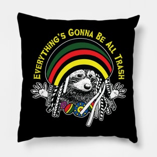 Rasta Raccoon Pillow