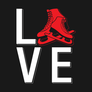 Ice skating skater sports love T-Shirt