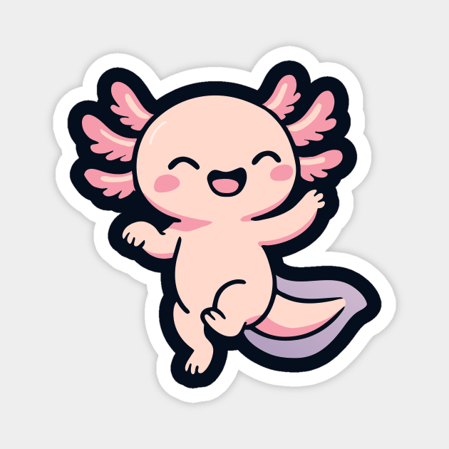Happy Axolotl Magnet by CreativeSage