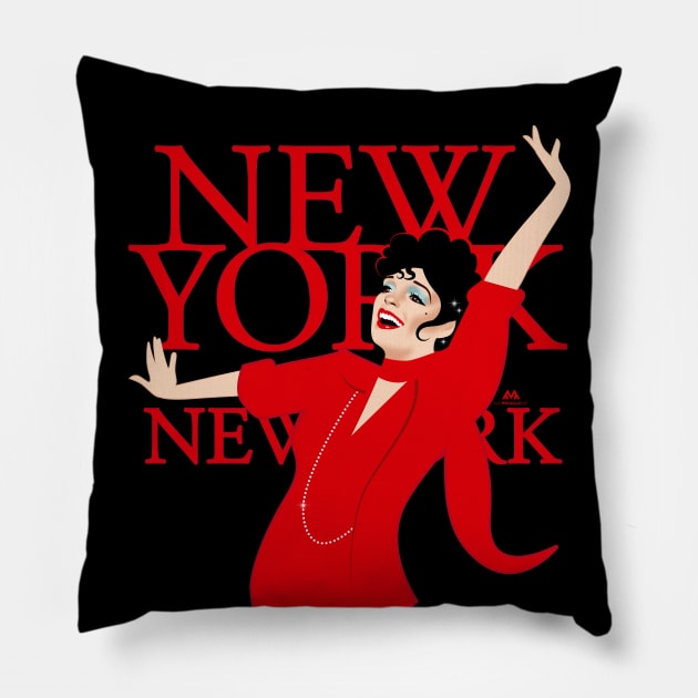 New York, New York Pillow by AlejandroMogolloArt