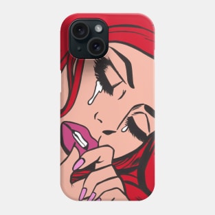 Red Crying Comic Girl Phone Case