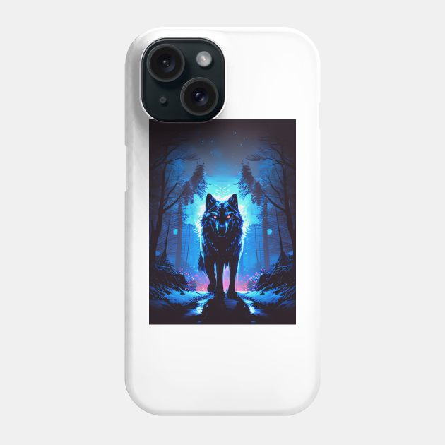 Dark Fantasy Wolf Phone Case by CollSram