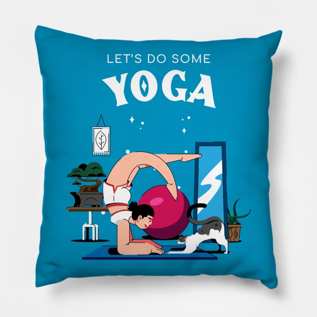 Let's Do Some Yoga Pillow by MONMON-75