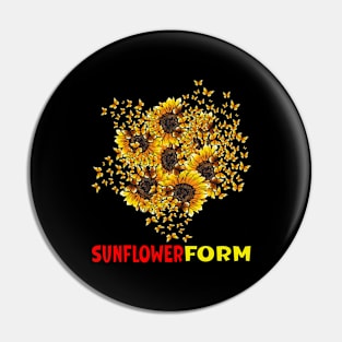 Sunflower Form Pin