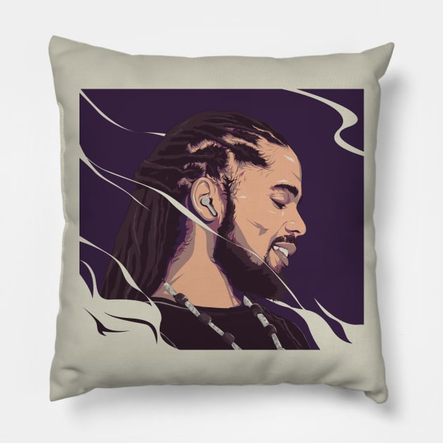 Skip Marley Pillow by JhomArtStore