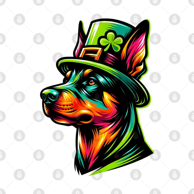 German Pinscher Celebrates Saint Patrick's Day Fun by ArtRUs