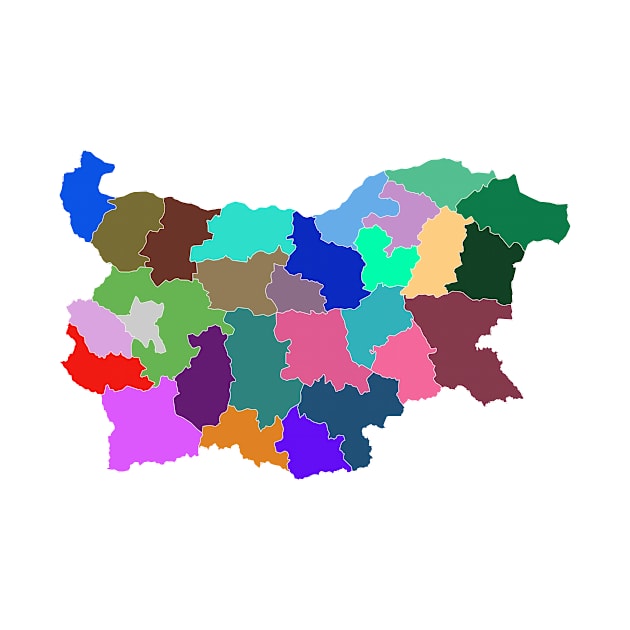 Bulgaria Color Map by Pixel4Art