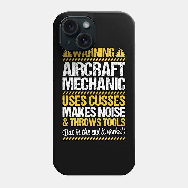 Aircraft Mechanic Aviation Maintenance Technician Phone Case by Krautshirts