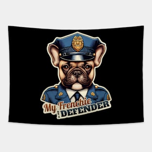 French Bulldog Police Tapestry