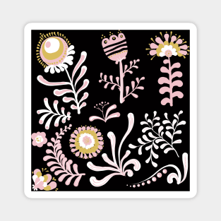 Elegance Seamless pattern with flowers Magnet