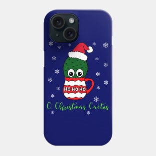 O Christmas Cactus - Cactus With A Santa Hat In A Christmas Mug Phone Case