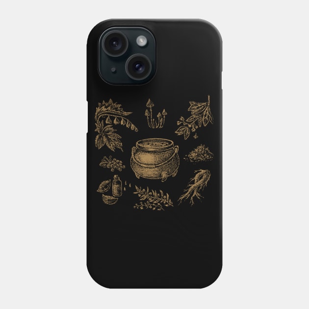 Recipe for Magic Potion from Grimoire of the Forest Witch Phone Case by juliavector